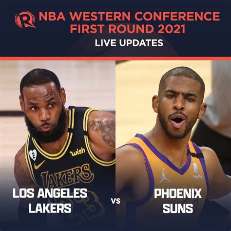 suns versus lakers|2021 Playoffs: West First Round .